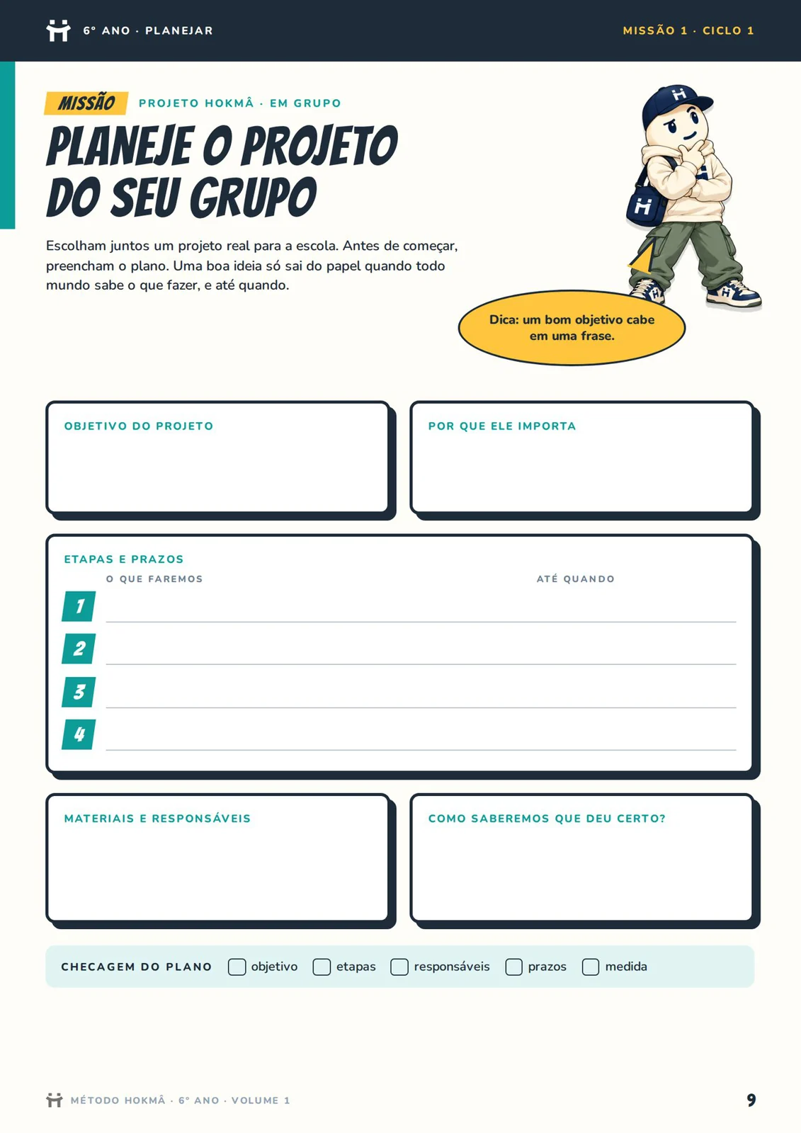 Atividade de projeto dos anos finais
